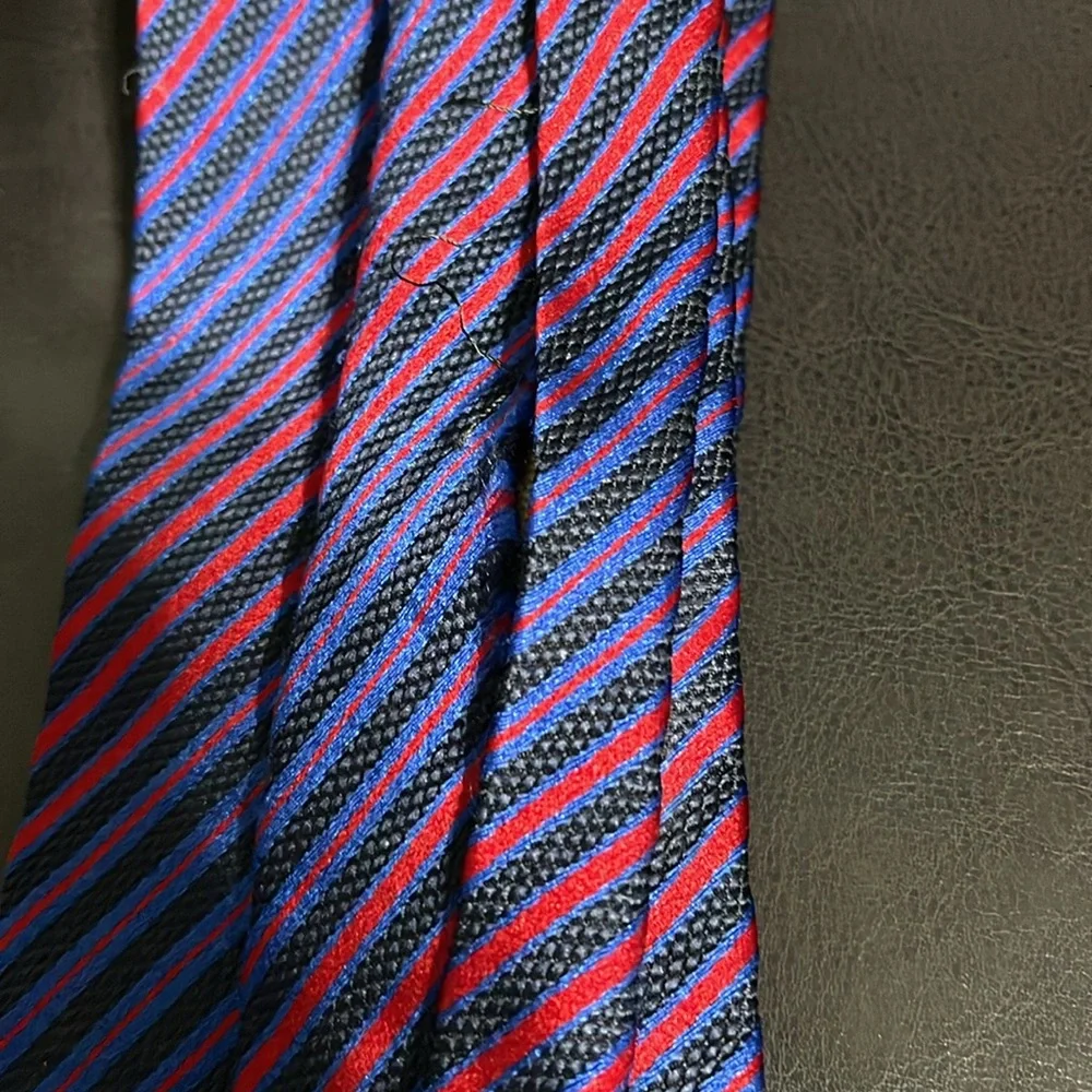 Gucci Red and Blue Striped Tie
